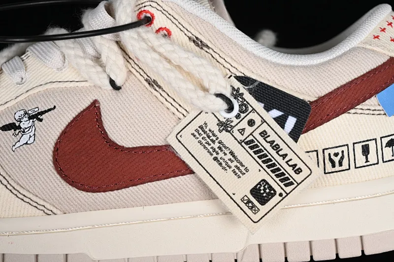 All categories Nk SB Dunk series Nk SB Dunk Low low-top sneakers Nk Dunk Low Outdoor wear high street style Sashiko embroidery Retro hemp rope deconstruction SB low-top casual sneakers DV0834-100